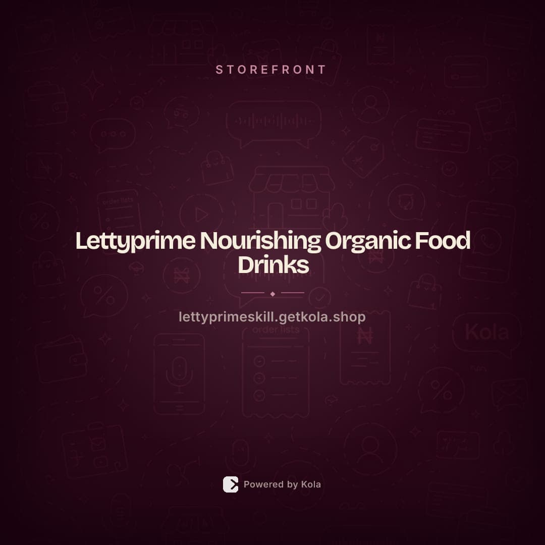 Lettyprime Nourishing Organic Food Drinks store