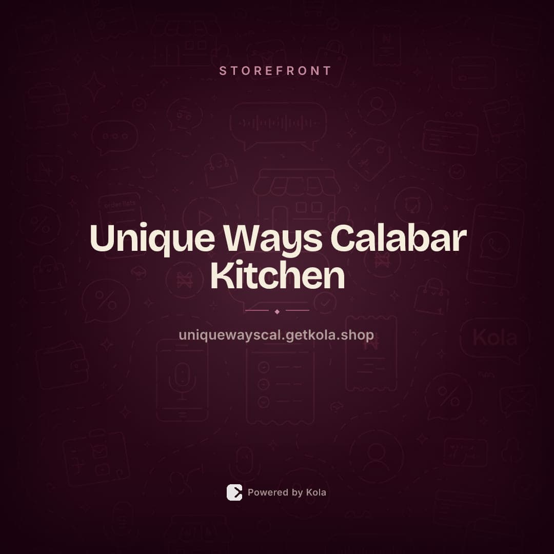 Unique Ways Calabar Kitchen store