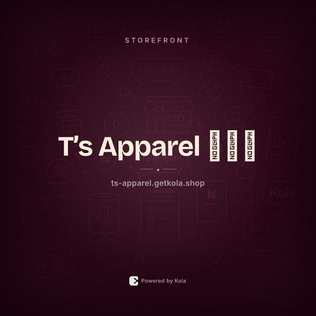 T’s Apparel ✂️🪡 store