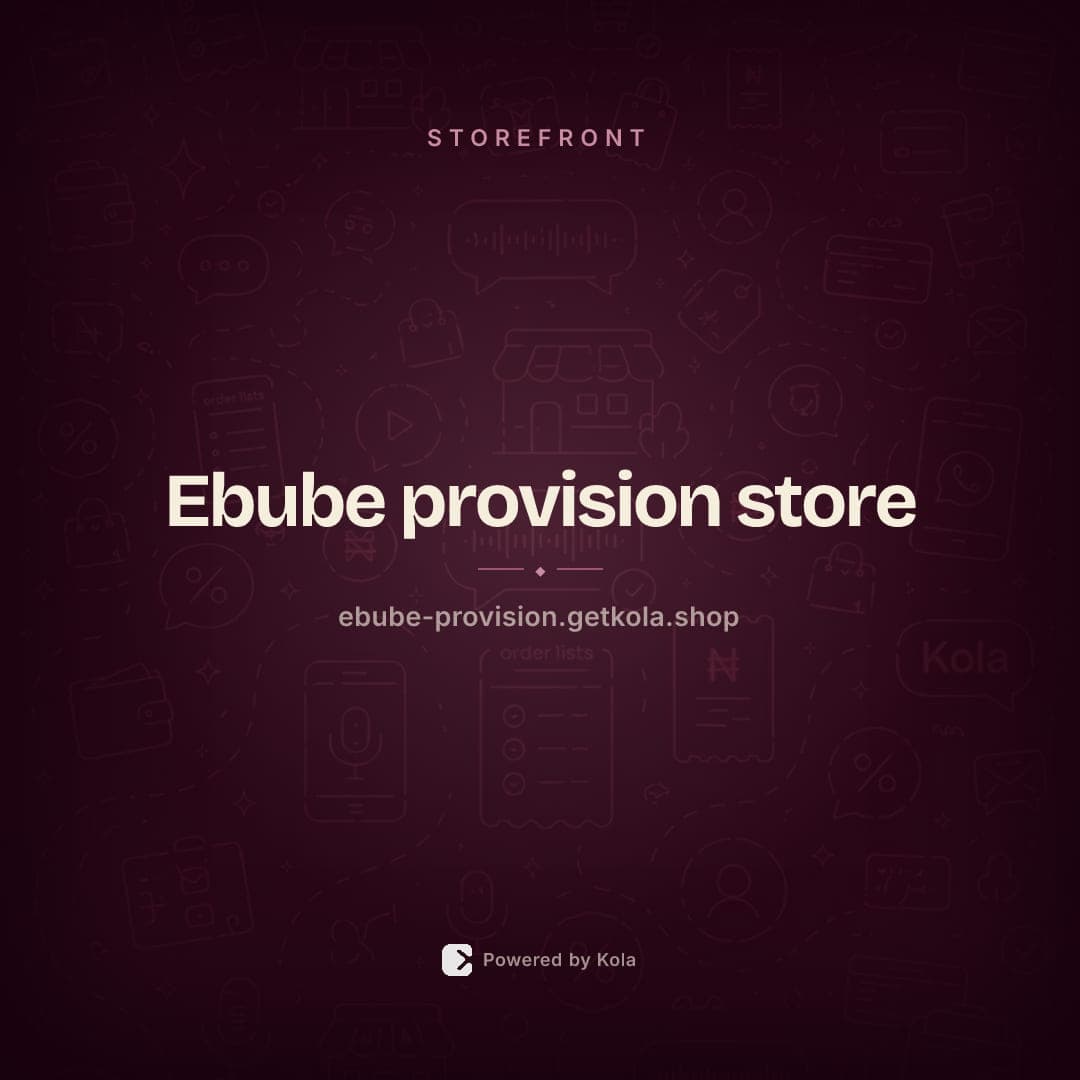 Ebube provision store store