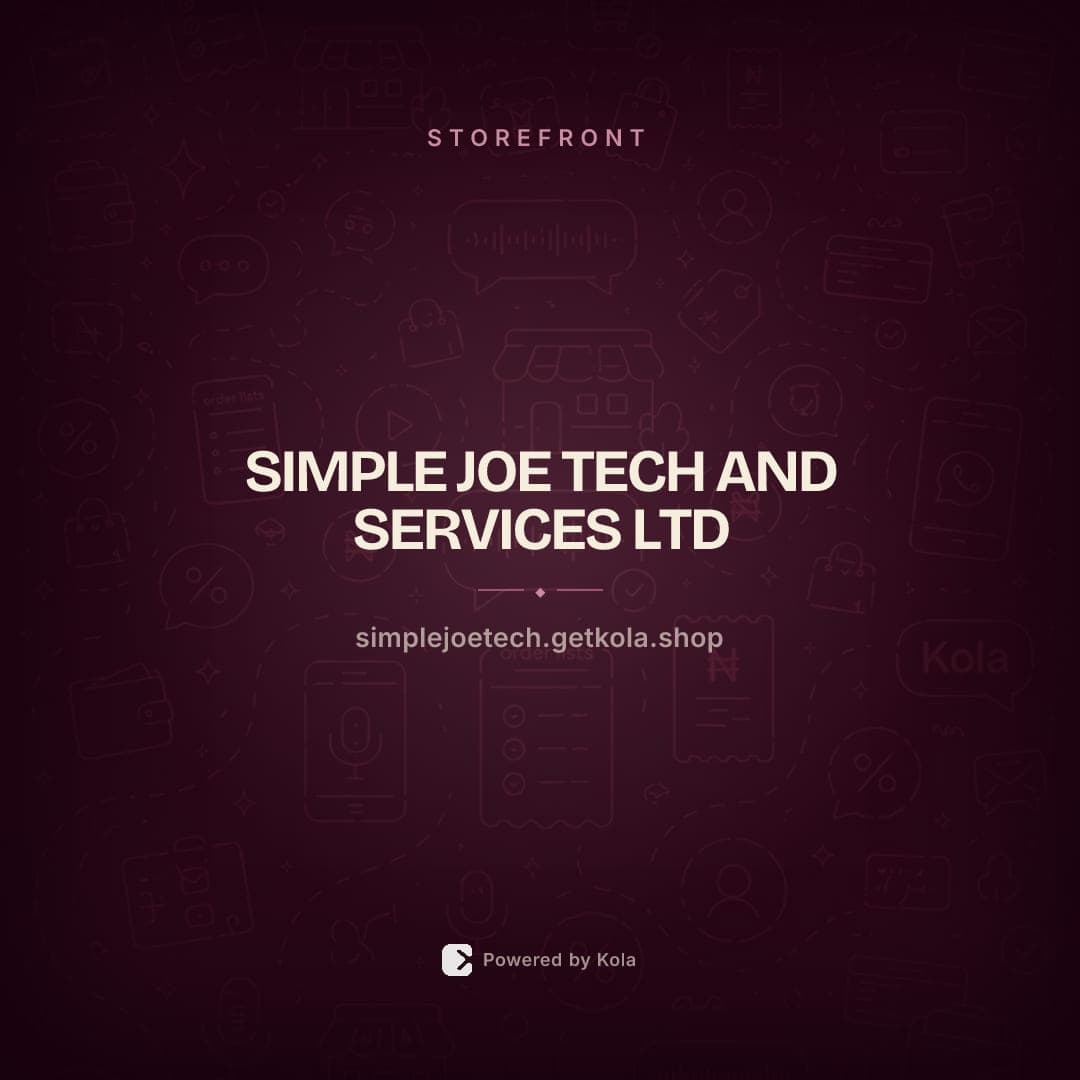 SIMPLE JOE TECH AND SERVICES LTD store